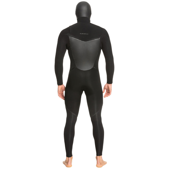 Quiksilver 4/3 Marathon Sessions Chest Zip Hooded Wetsuit Black