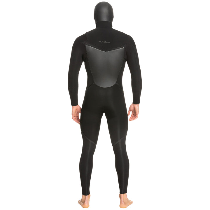 Quiksilver 4/3 Marathon Sessions Chest Zip Hooded Wetsuit Black