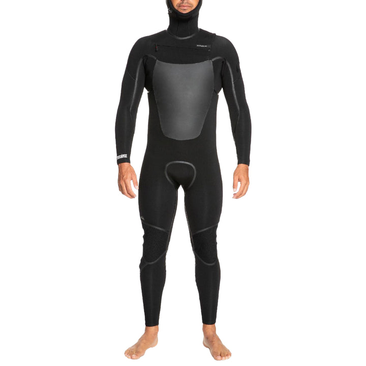Quiksilver 5/4 Marathon Sessions Chest Zip Hooded Wetsuit Black