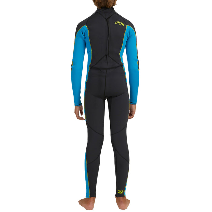 Billabong 3/2 Absolute Back Zip Flatlock Wetsuit - Boys' Neon Night