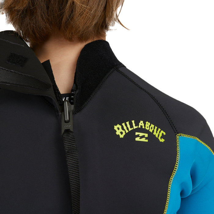 Billabong 3/2 Absolute Back Zip Flatlock Wetsuit - Boys' Neon Night