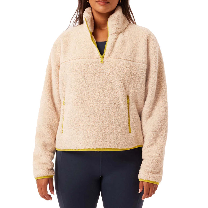 Girlfriend Collective Recycled Half-Zip Fleece - Women's Cream