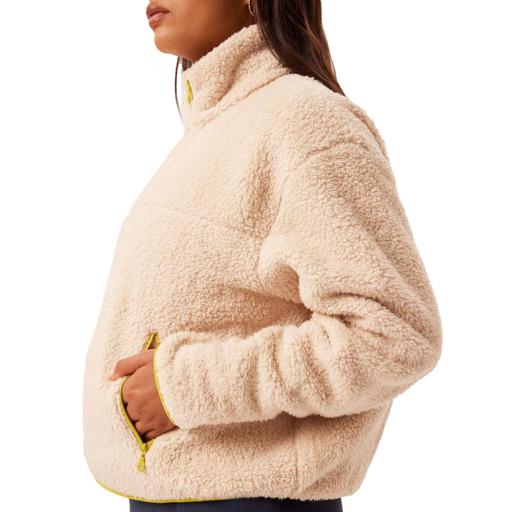 Girlfriend Collective Recycled Half-Zip Fleece - Women's Cream