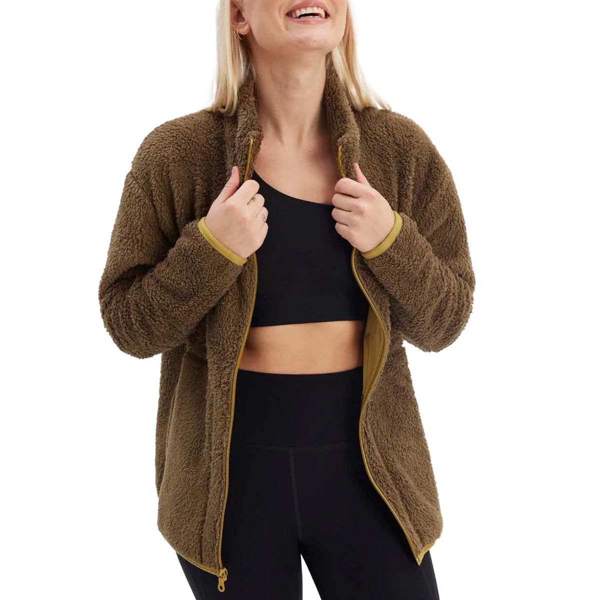 Girlfriend Collective Recycled Full-Zip Fleece - Women's Dark Olive