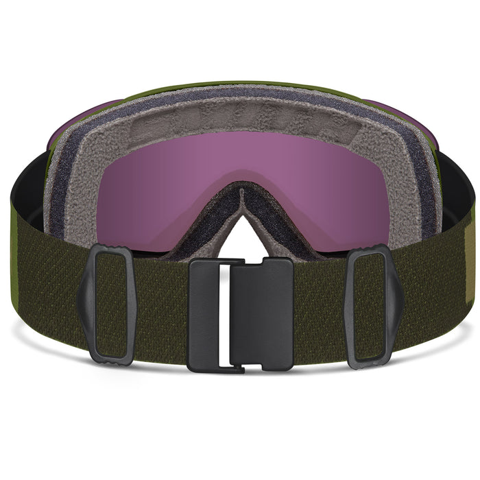 Smith Moment Low Bridge Fit Goggles Olive/ChromaPop Everday Rose Gold Mirror