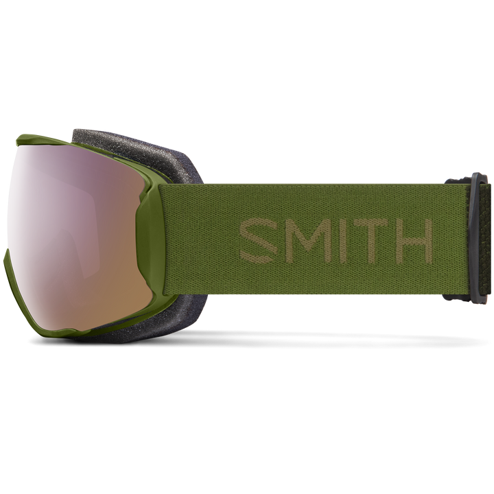 Smith Moment Low Bridge Fit Goggles Olive/ChromaPop Everday Rose Gold Mirror