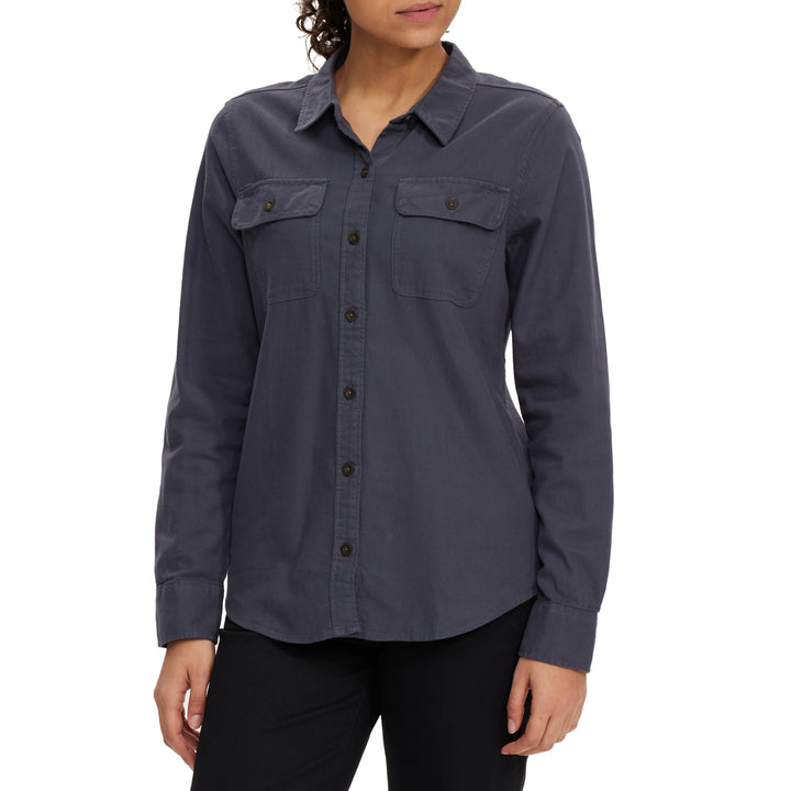 Patagonia Long-Sleeve Organic Midweight Fjord Flannel Shirt - Women's Smolder Blue