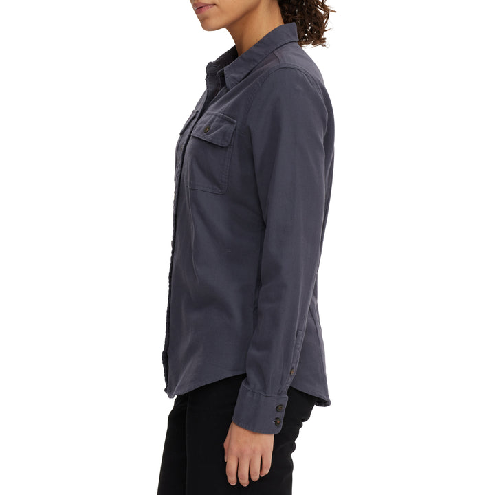 Patagonia Long-Sleeve Organic Midweight Fjord Flannel Shirt - Women's Smolder Blue