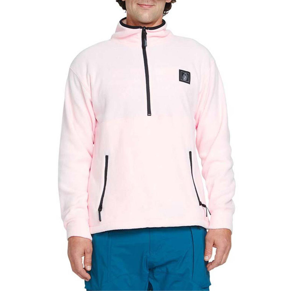 Volcom V-Science Pullover 1/2 Half Zip Fleece - Men's Party Pink