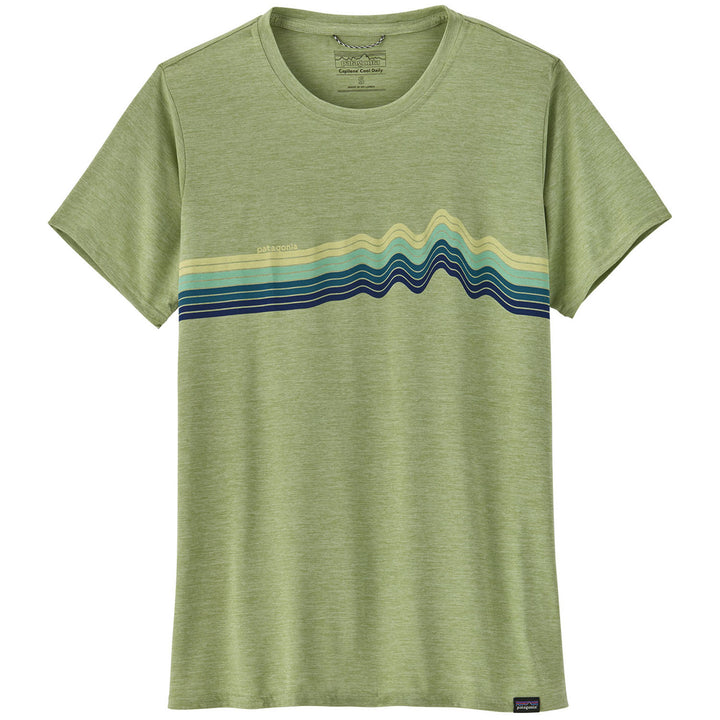 Patagonia Cap Cool Daily Graphic T-Shirt - Women's Ridge Rise Stripe: Salvia Green X-Dye