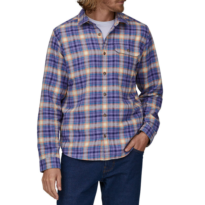 Patagonia Cotton In Conversion Lightweight Fjord Long-Sleeve Flannel - Men's Ombre Vintage: Perennial Purple