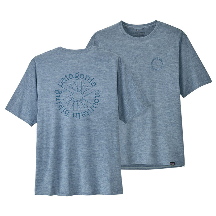 Patagonia Cap Cool Daily Graphic-Lands Shirt - Men's Spoke Stencil: Steam Blue X-Dye
