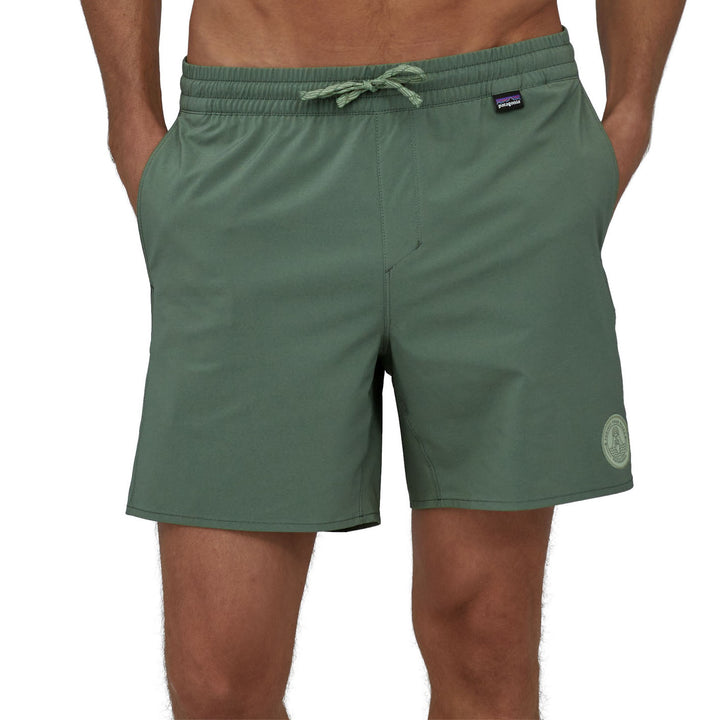 Patagonia Hydropeak Volley 16" Short - Men's Peak Protector Badge: Hemlock Green