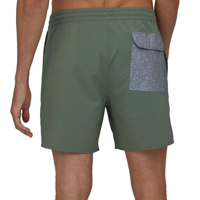 Patagonia Hydropeak Volley 16" Short - Men's Peak Protector Badge: Hemlock Green