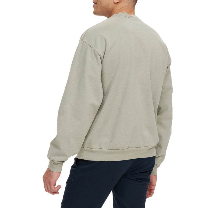 The Quiet Life Shhh Embroidery Crewneck - Men's Sage