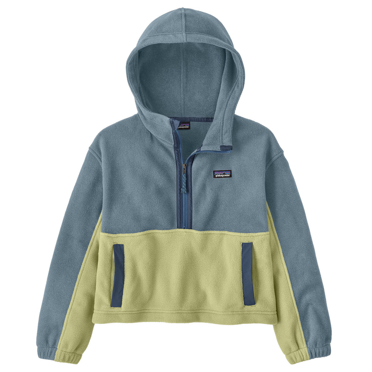 Patagonia Microdini Cropped Hoodie Pullover Fleece - Kids' Light Plume Grey
