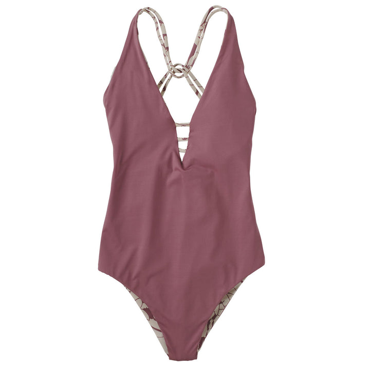 Patagonia Reversible Extended Break One-Piece Swimsuit - Women's Evening Mauve
