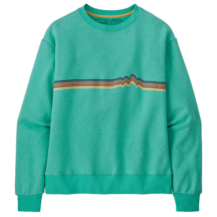 Patagonia Ridge Rise Stripe Uprisal Crew Sweater - Women's Fresh Teal