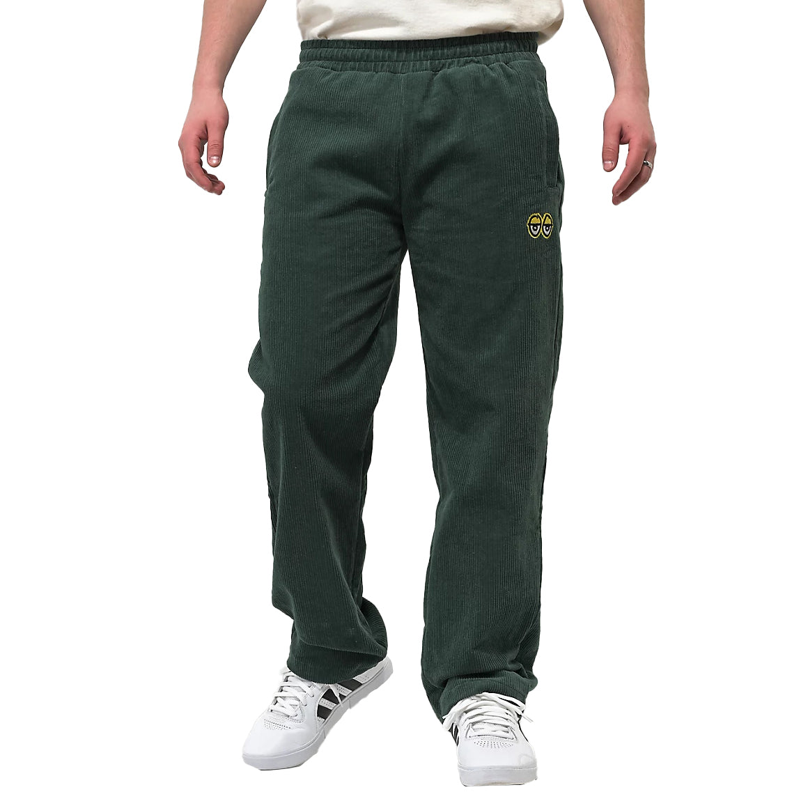 Krooked Eyes Dark Green Corduroy Pants - Men's