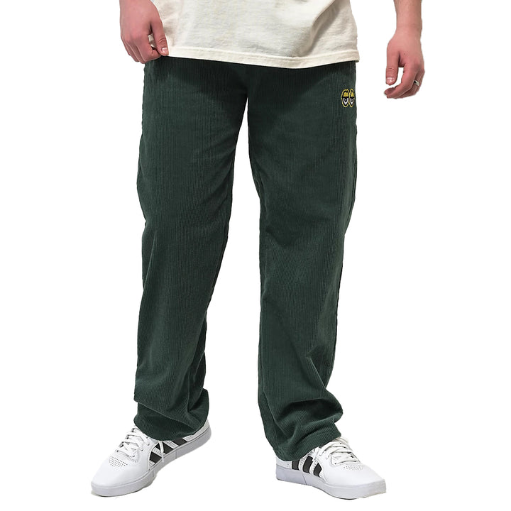 Krooked Eyes Dark Green Corduroy Pants - Men's