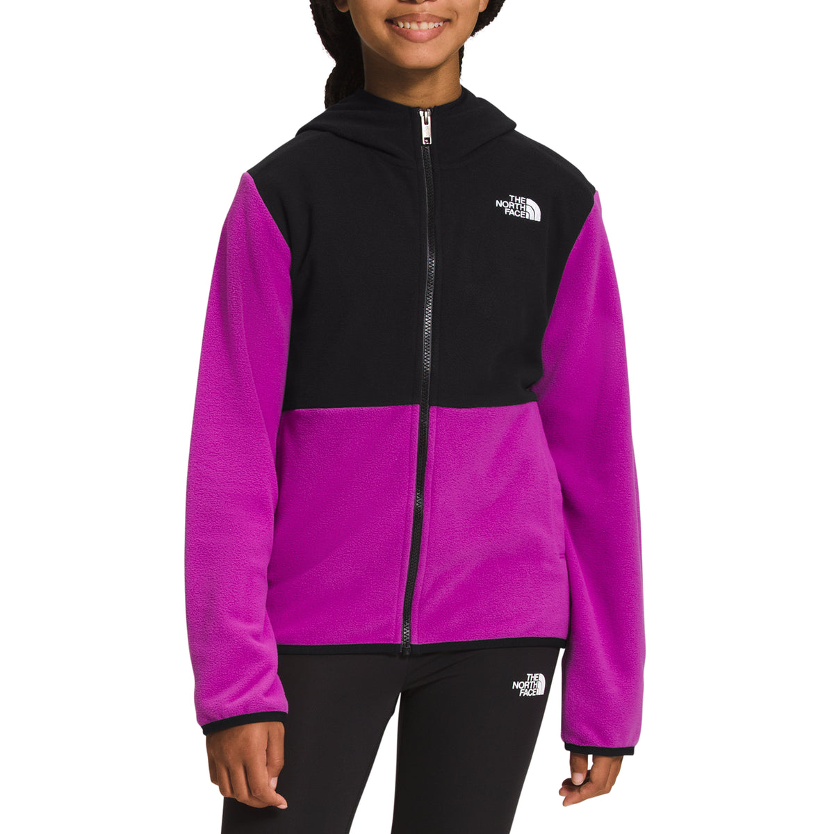 The North Face Glacier Full Zip Hooded Jacket - Kids' Purple Cactus Flower