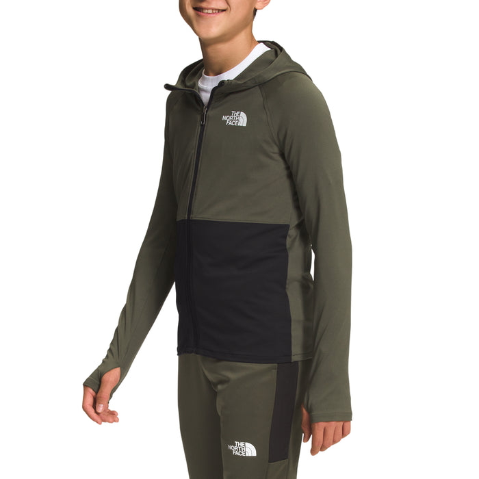 The North Face Amphibious Full Zip Sun Hoodie - Boys' New Taupe Green