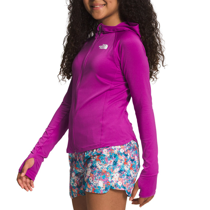 The North Face Amphibious Full Zip Sun Hoodie - Girls' Purple Cactus Flower