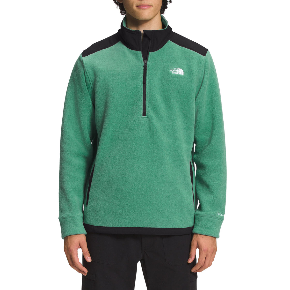 The North Face Alpine Polartec® 200 ¼ Zip Fleece - Men's Deep Grass Green/TNF Black