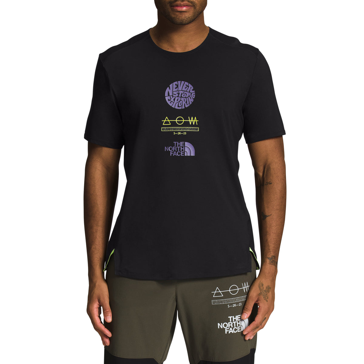 The North Face Trailwear Lost Coast Short-Sleeve Shirt - Men's TNF Black/LED Yellow