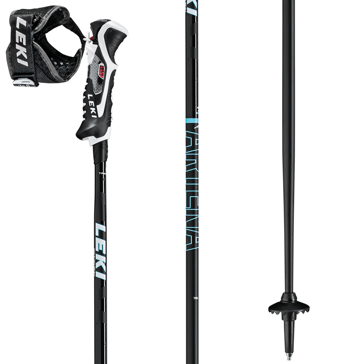 Leki Artena Airfoil 3D Ski Poles 2023 Black/Mint