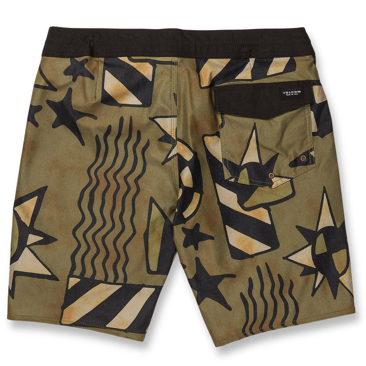 Volcom Geo Stoney 19" Boardshorts - Men's Service Green