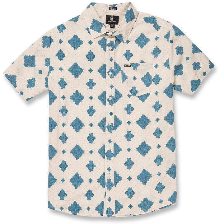Volcom Grit Mandala Short Sleeve Shirt - Men's Whitecap Grey