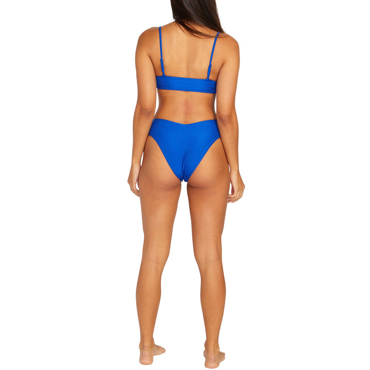 Volcom Simply Rib V-Neck Bikini Top - Women's Bold Blue