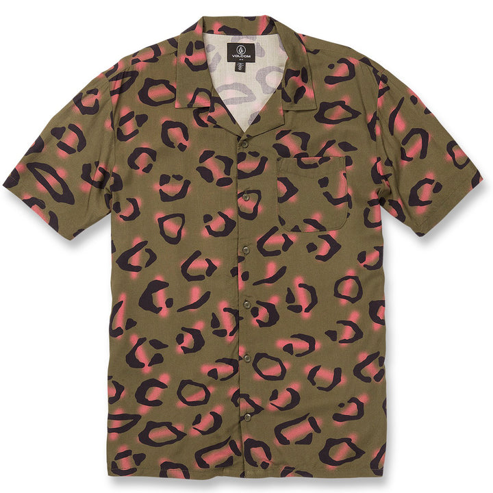 Volcom Stone Party Animals Short-Sleeve Shirt - Men's Military