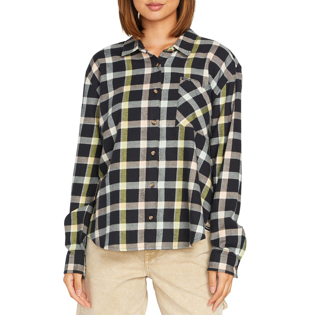 Volcom Plaid To Meet U Long-Sleeve Shirt - Women's Multi