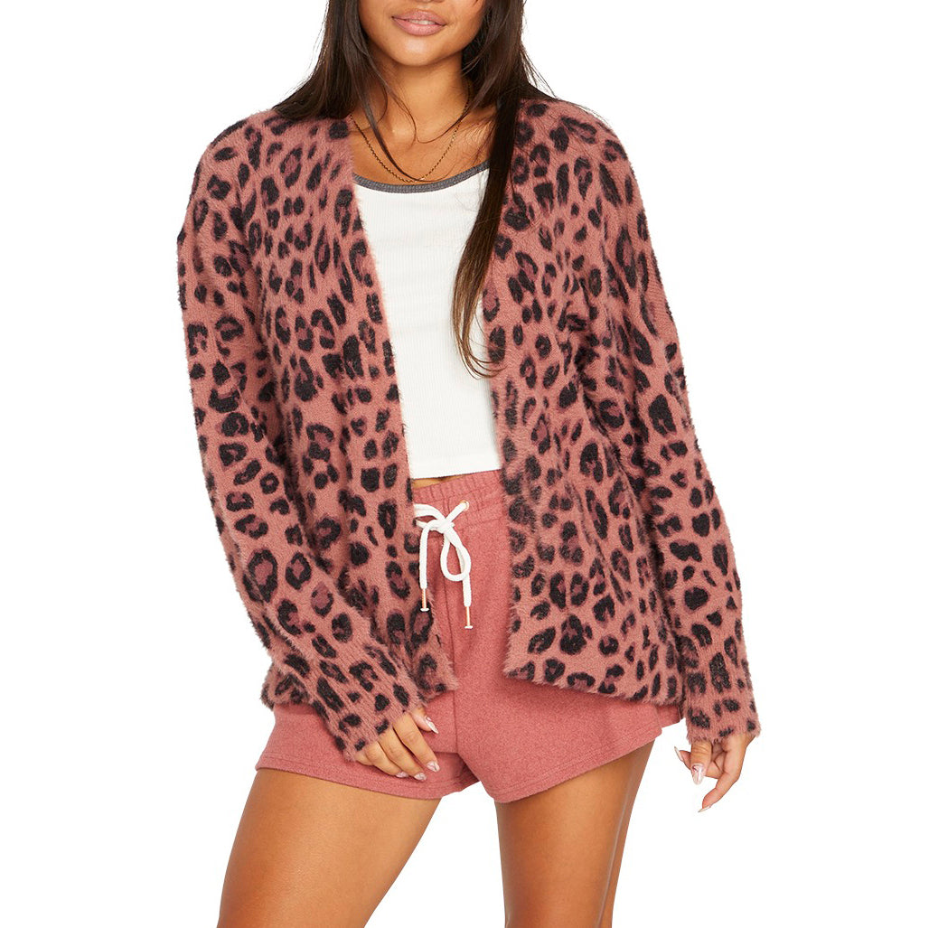 Volcom Lived in Lounge Throw Sweater - Women's Leopard