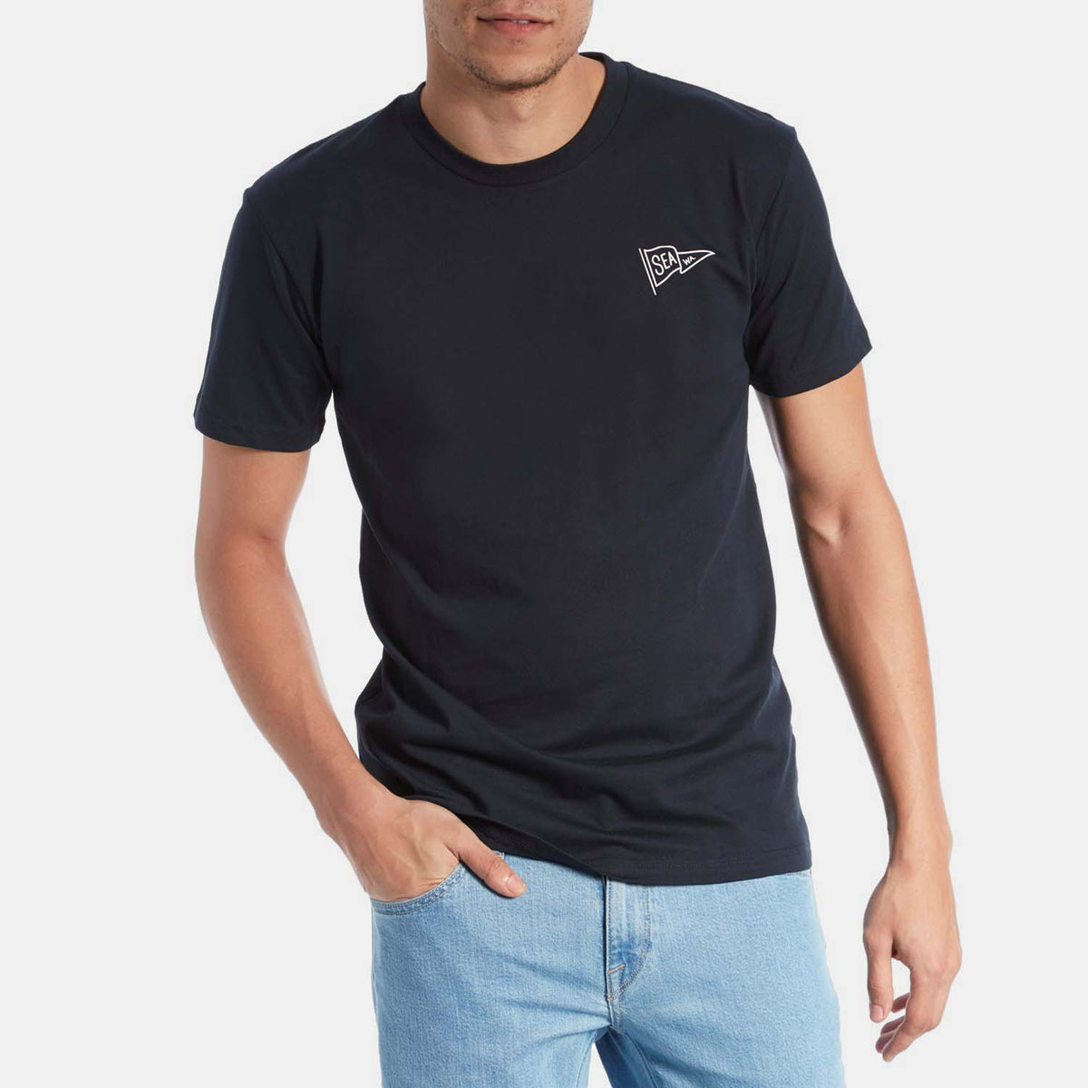 evo Seattle Pennant T-Shirt Navy