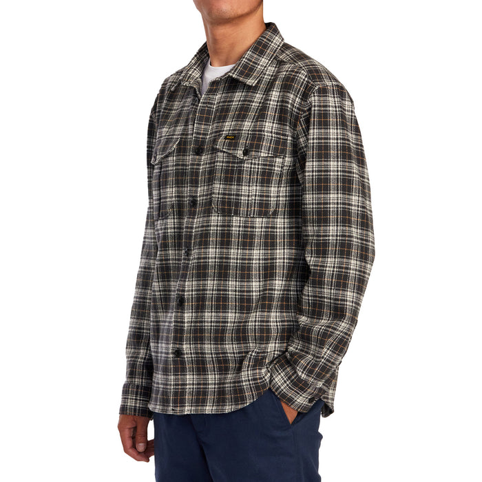 RVCA Reynolds Long-Sleeve Flannel - Men's Black