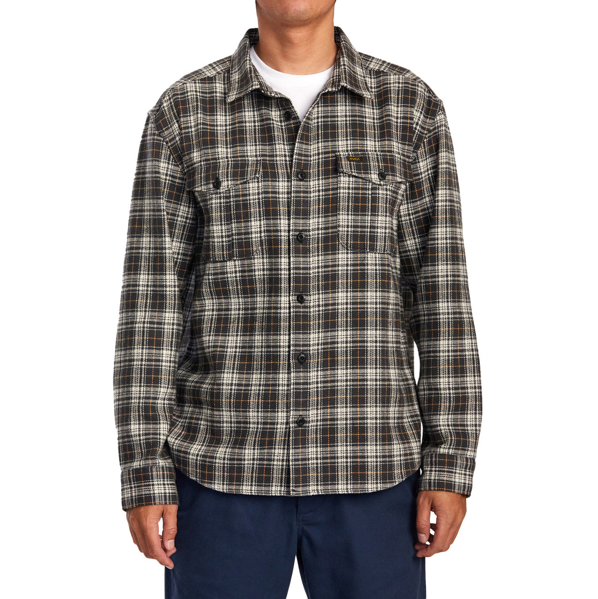 RVCA Reynolds Long-Sleeve Flannel - Men's Black
