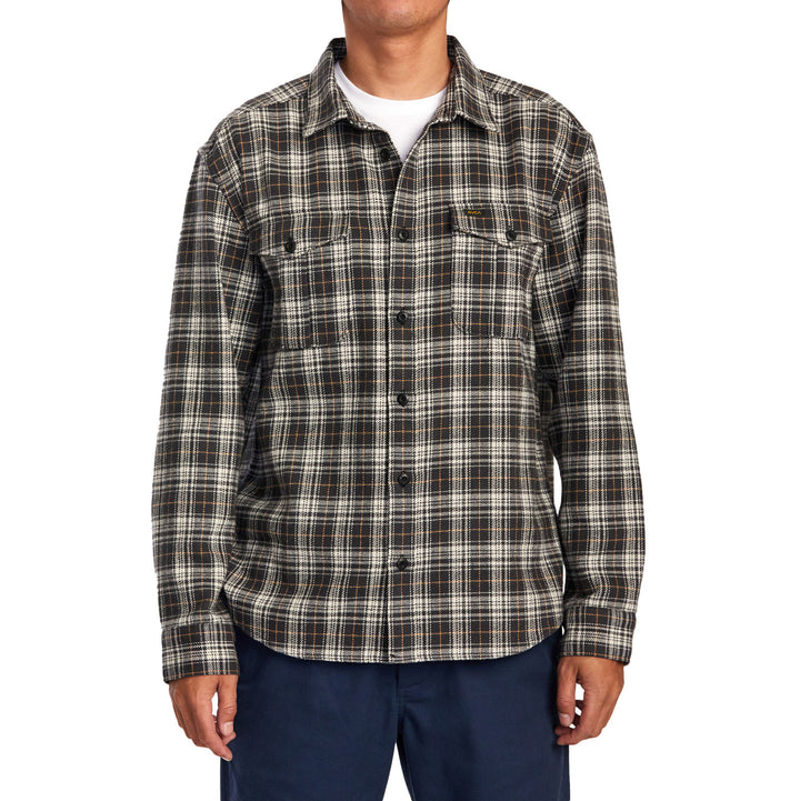 RVCA Reynolds Long-Sleeve Flannel - Men's Black