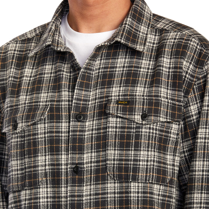 RVCA Reynolds Long-Sleeve Flannel - Men's Black