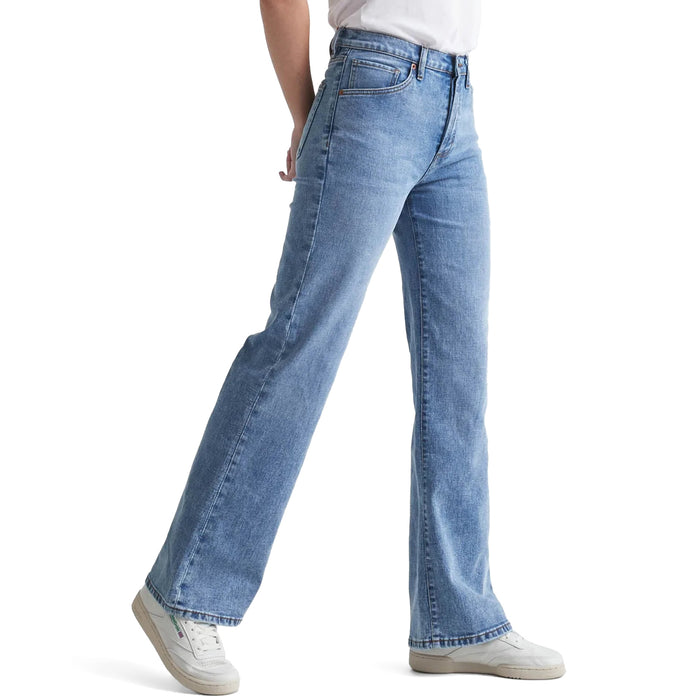DU/ER Midweight Performance Denim Wide Leg Jeans - Women's Vintage Blue