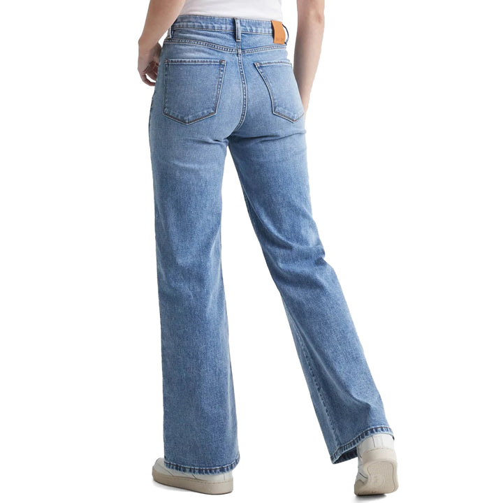 DU/ER Midweight Performance Denim Wide Leg Jeans - Women's Vintage Blue