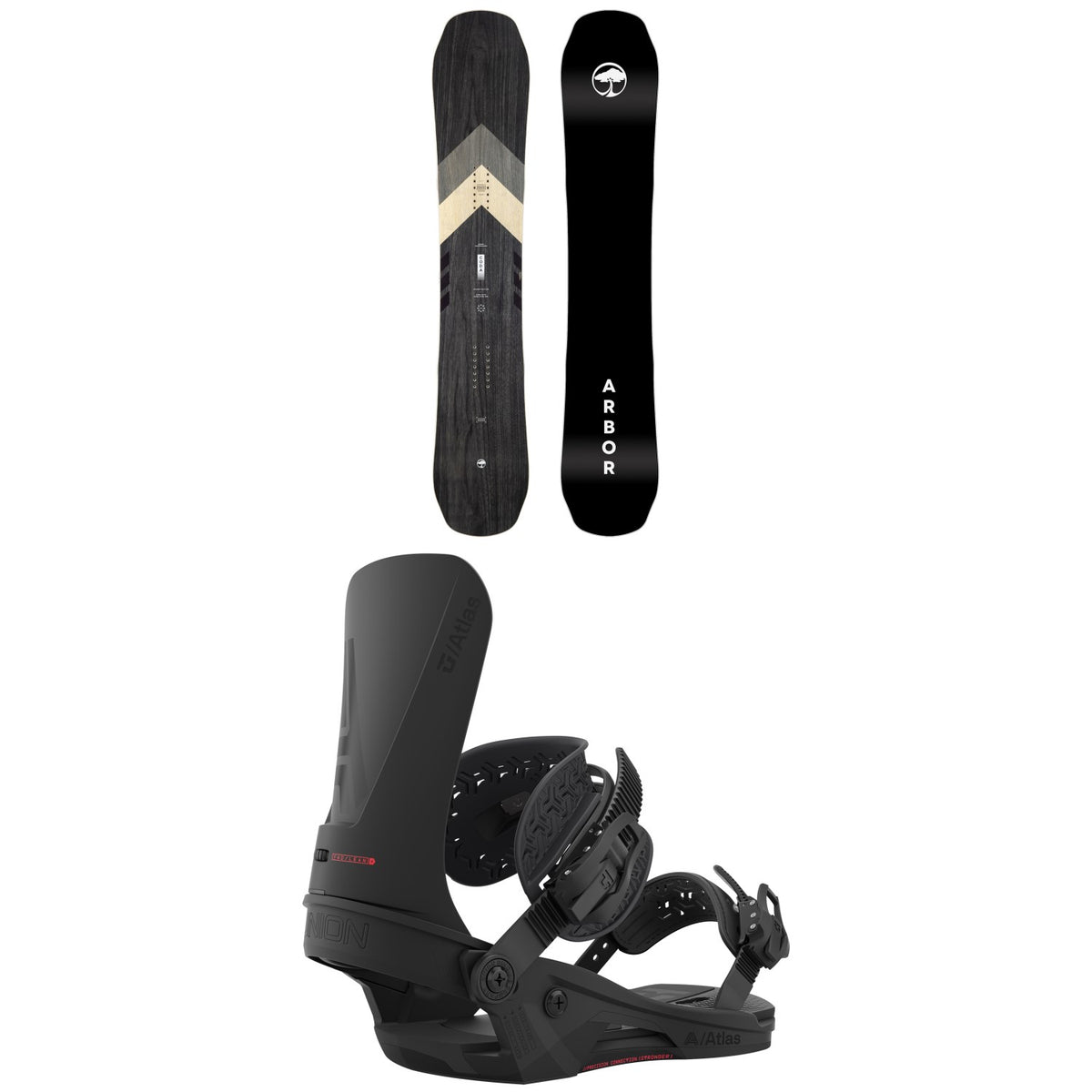 Arbor Coda Rocker Snowboard + Union Atlas Snowboard Binding 2023