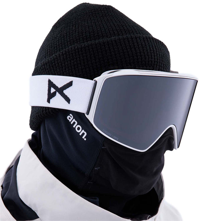 Anon M4 Cylindrical MFI Goggles White / Perceive Sunny Onyx + Perceive Variable Violet