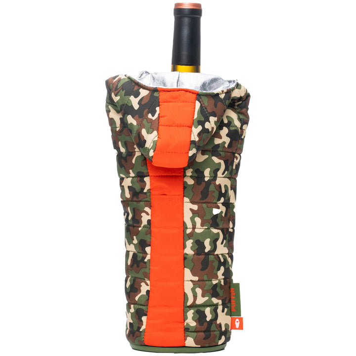 Puffin The Caddy Koozie Woodsy Camo/Puffin Red