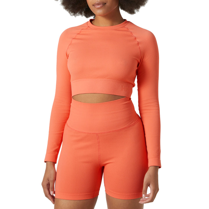 Helly Hansen Allure Seamless Crop Long-Sleeve Top - Women's Peach Echo