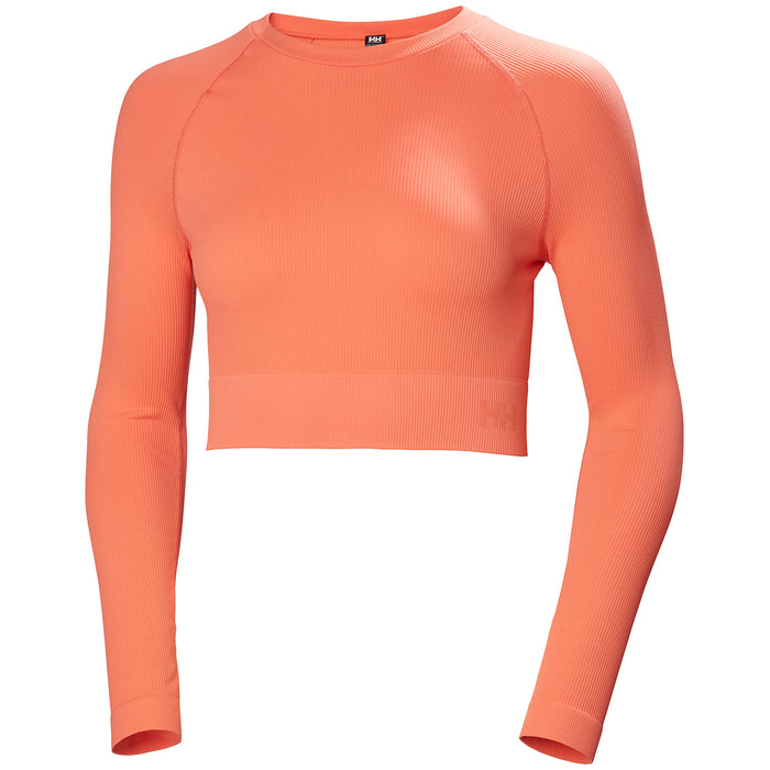 Helly Hansen Allure Seamless Crop Long-Sleeve Top - Women's Peach Echo