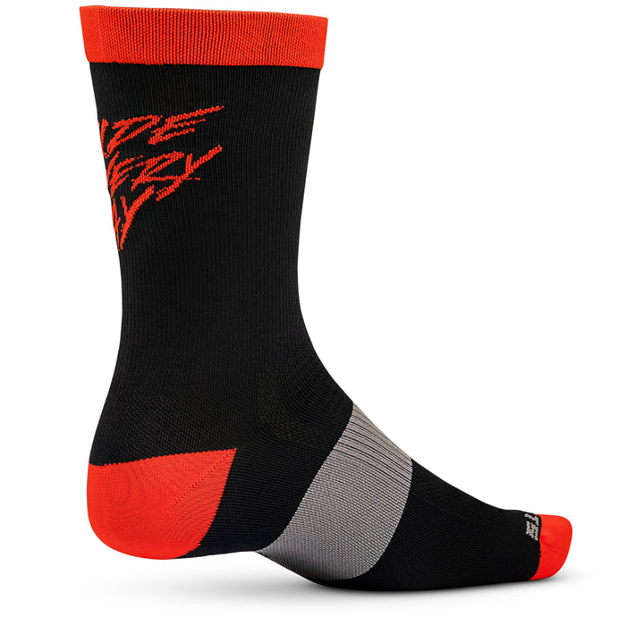Ride Concepts Ride Every Day Synthetic 8" Bike Socks Black/Red