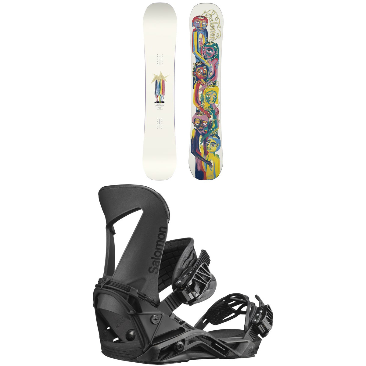 Salomon Abstract Snowboard + Hologram Snowboard Bindings 2023